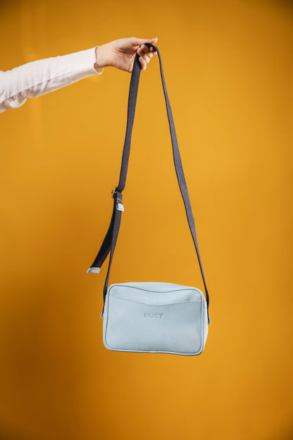 Leather Crossbody Light Blue The Sausalito Collection