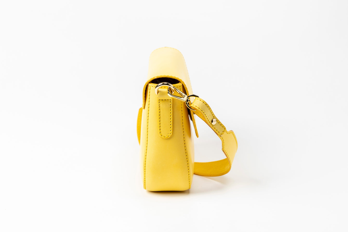 Leather Crossbody Yellow Broadway Collection