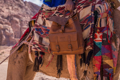 Leather Backpack in Heritage Brown Mod 103