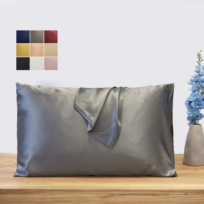 Deep Grey Pure Mulberry Silk Pillowcase | Standard, Queen & King | 22 Momme | Float Collection