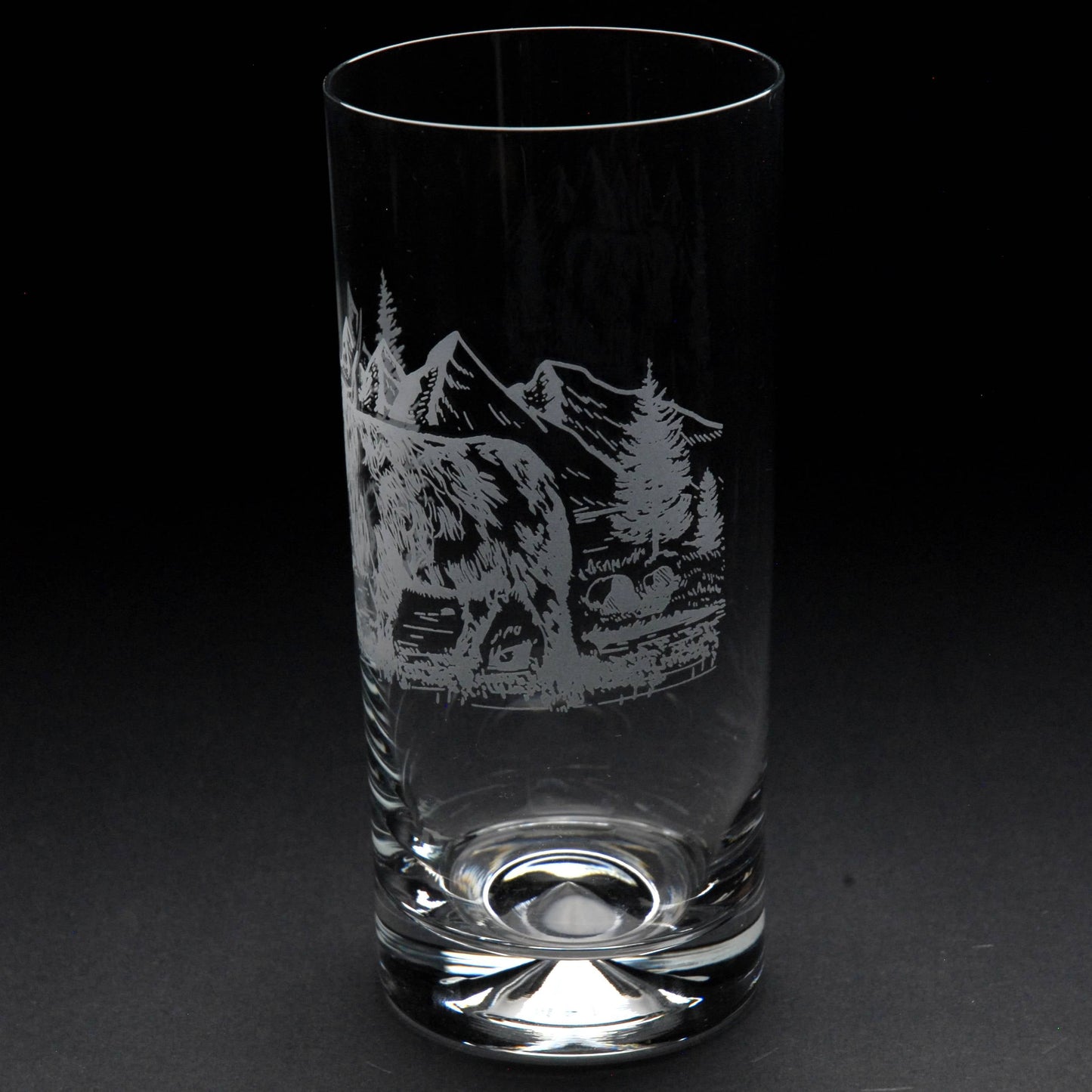 Highland Cow Highball Glass - Hand Etched/Engraved Gift