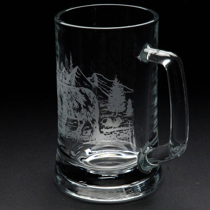 Highland Cow Tankard Glass - Hand Etched/Engraved Gift