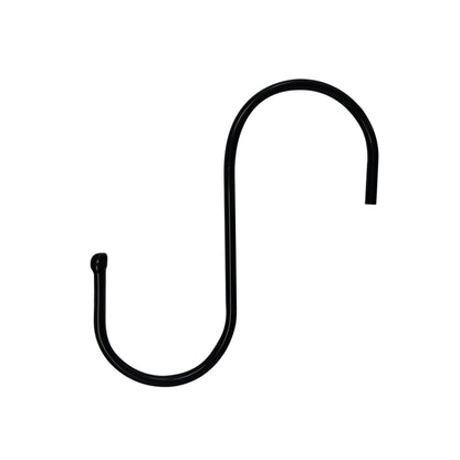 S Shape Steel Hanging Hooks - Black x 8