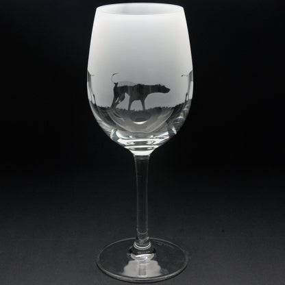 Hungarian Vizsla Dog Crystal Wine Glass - Hand Etched/Engraved Gift