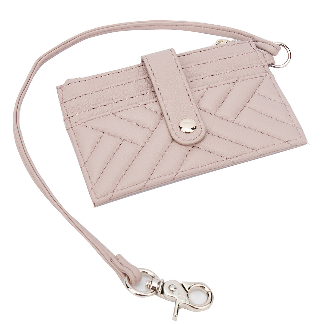 Poppy Quilted Small Pink Leather Purse