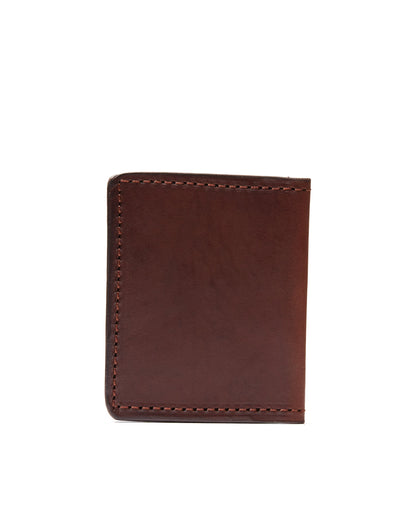 Leather Credit Card Holder Cuoio Dark Brown Mod 131