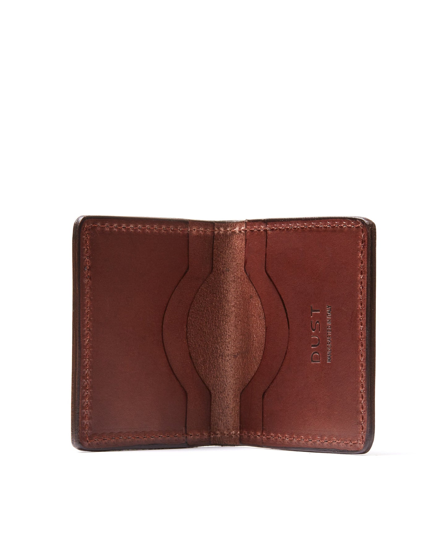 Leather Credit Card Holder Cuoio Dark Brown Mod 131