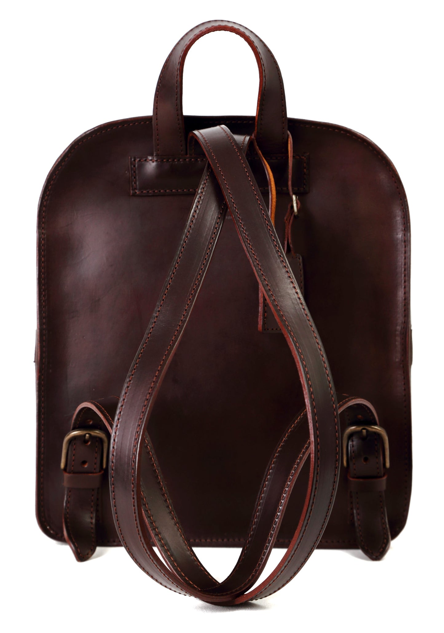 Leather Backpack Cuoio Dark Brown Mod 136