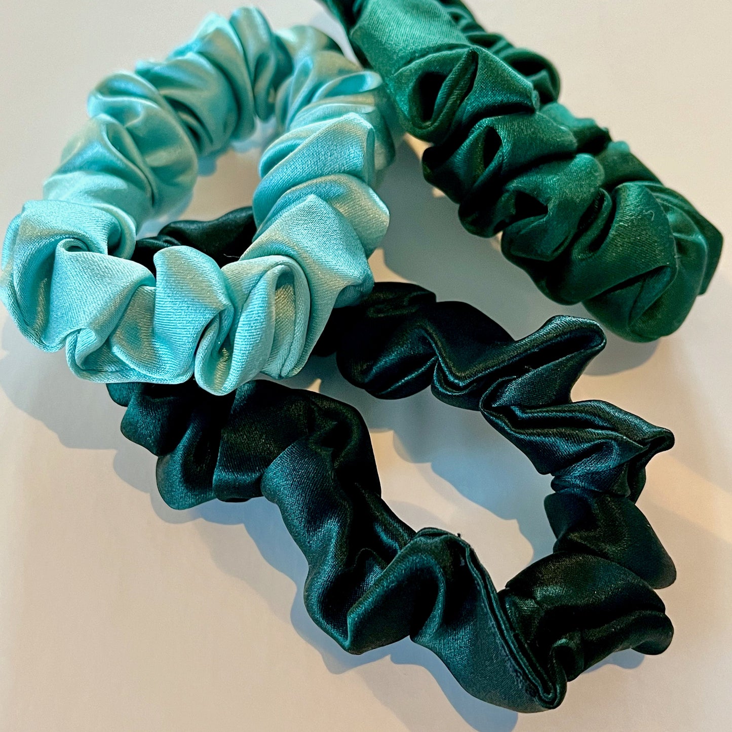 Heart of the Forest | Single or Set of 3 Pure Mulberry Silk Mini Scrunchie | Weekly Special Hair Ties | 0.8 inch