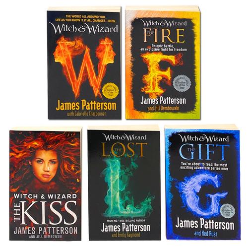 James Patterson Witch & Wizard Series 5 Books Collection Set (The Gift, The Fire, The Kiss, The Lost, Witch & Wizard)