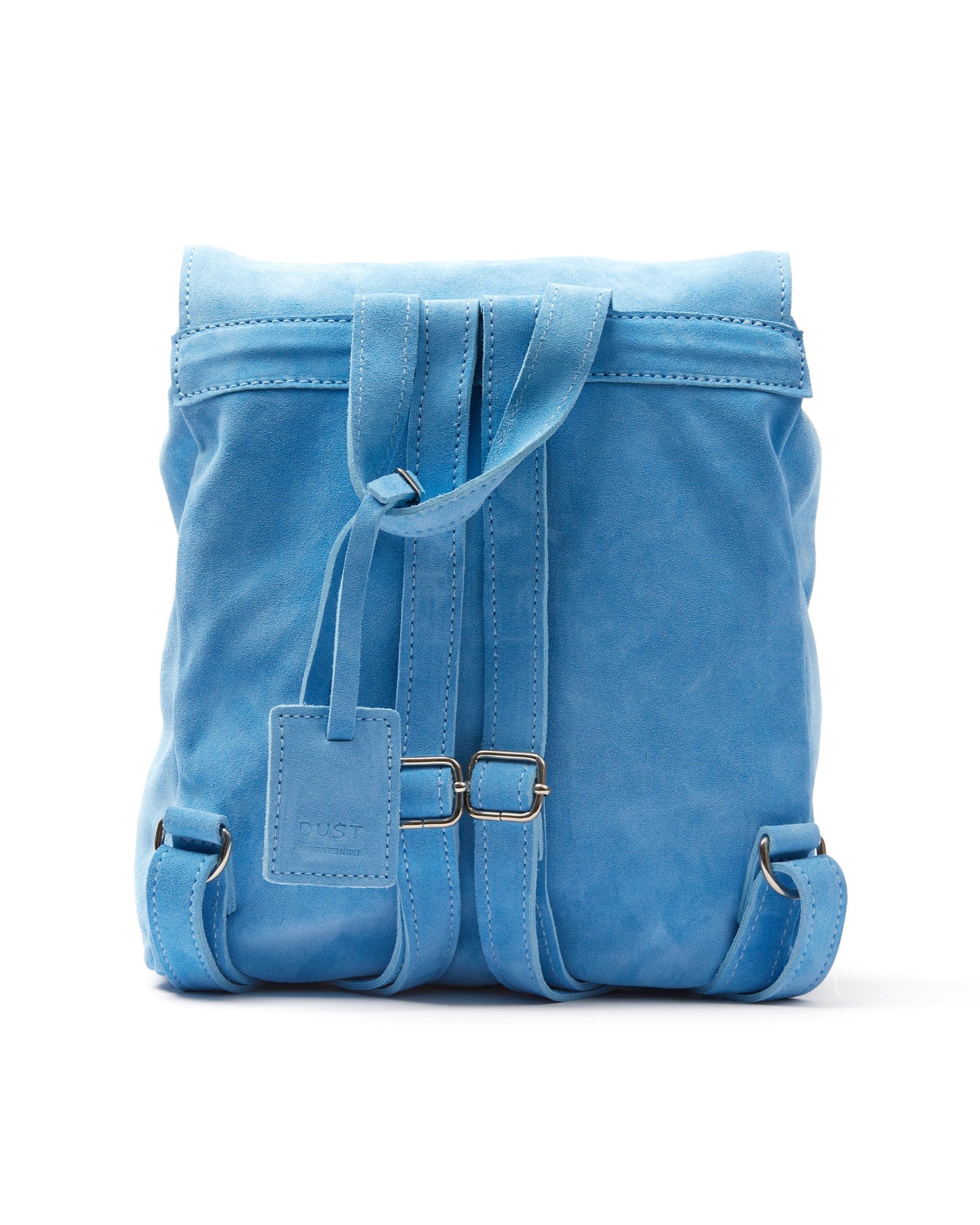 Leather Backpack Light Blue Upper West Side Collection