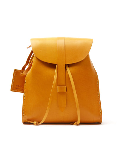 Leather Backpack in Cuoio Yellow Mod 130