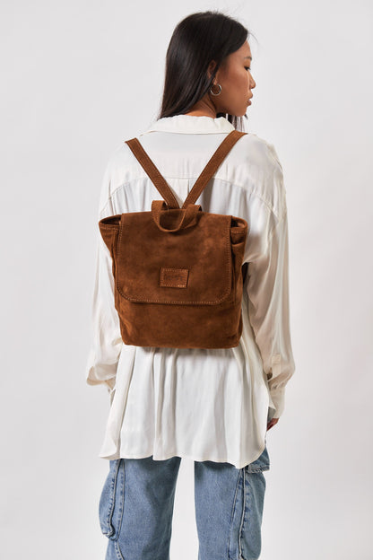 Leather Backpack Brown Upper West Side Collection