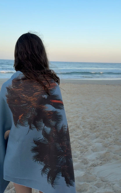 Palm recycled sand free waffle towels