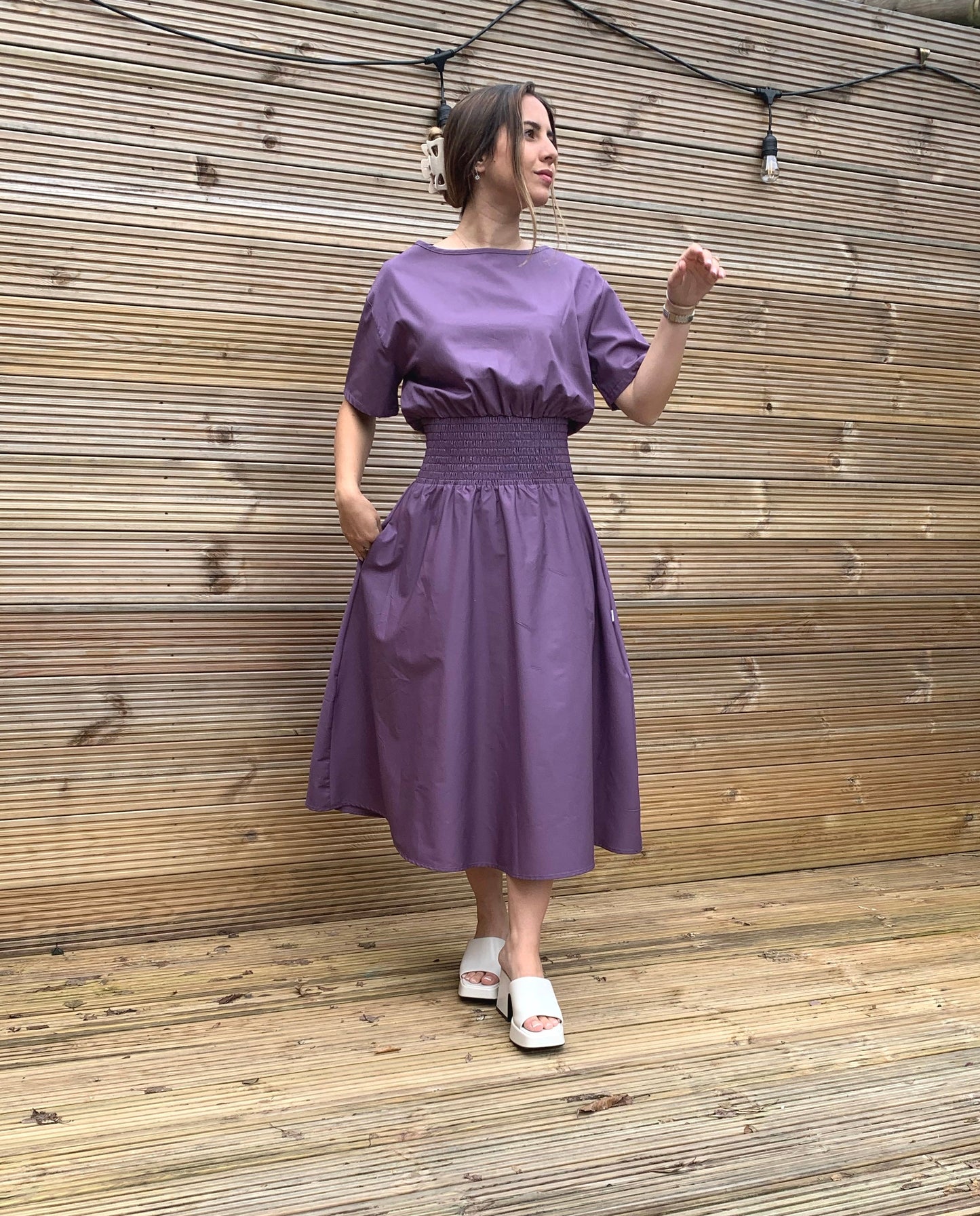 Orchis Dress In Pale Grape