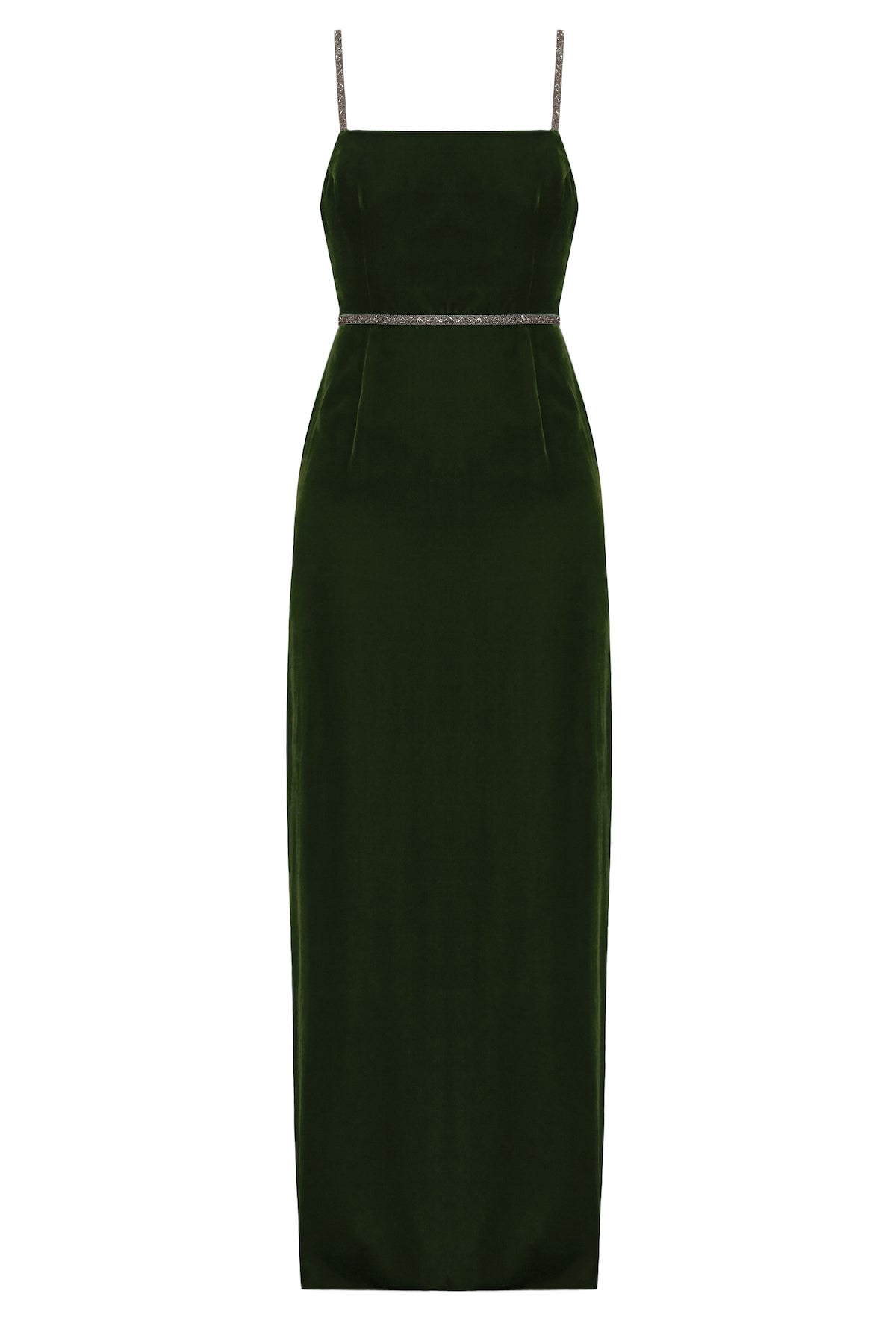 Handmade Dark green maxi dress ENIGMA 