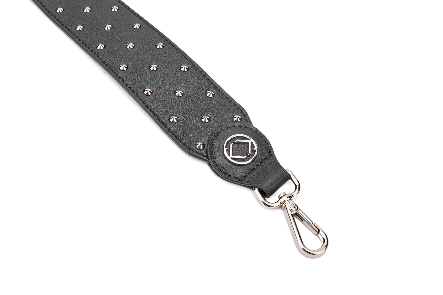 Stevie Studded Navy Leather Strap With Silver Hardware - Limited Edition