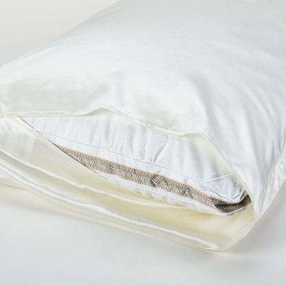 Ivory Pure Mulberry Silk Pillowcase | Standard, Queen & King | 22 Momme | Float Collection