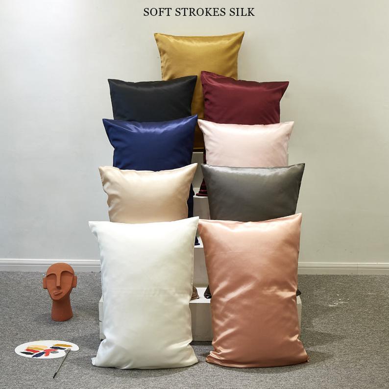 Rose Gold Pure Mulberry Silk Pillowcase | Standard, Queen & King | 22 Momme | Float Collection