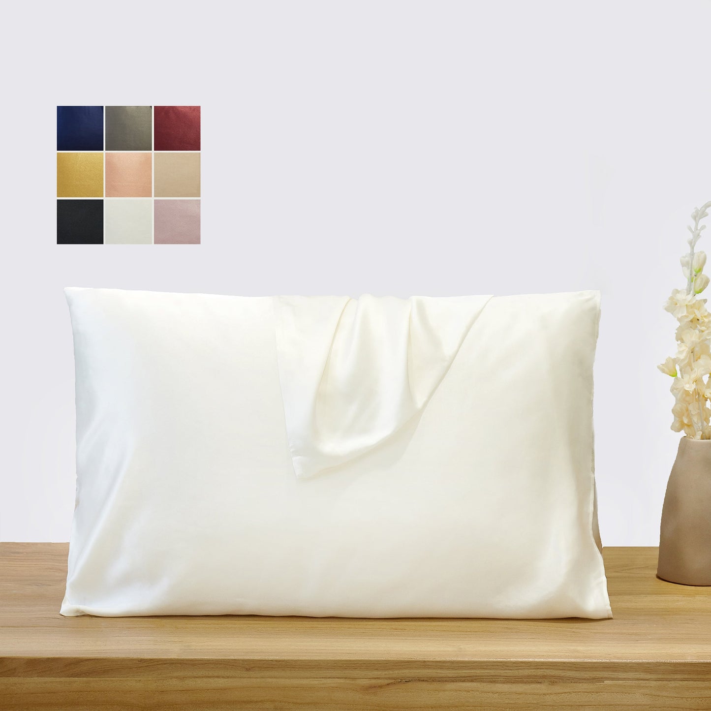 Custom Pure Mulberry Silk Pillowcase | Standard, Queen & King or Custom Size | 22-32 Momme | Float Collection