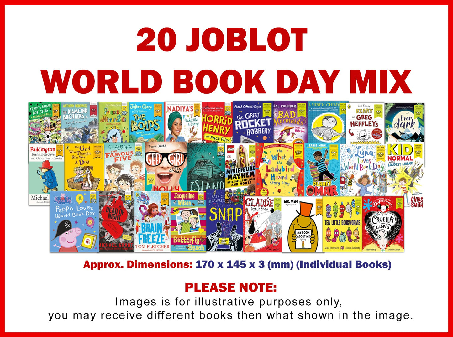 Joblot Wholesale of 20 New Childrens World Book Day Collection Set Reading Educational