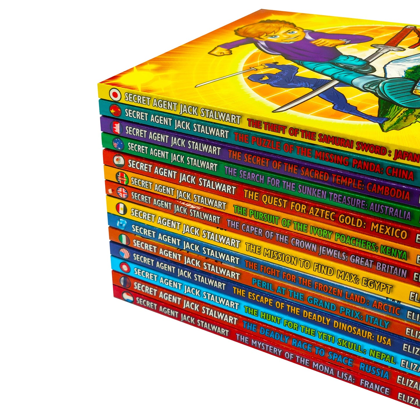 Secret Agent Jack Stalwart Series Collection 14 Children Books Set