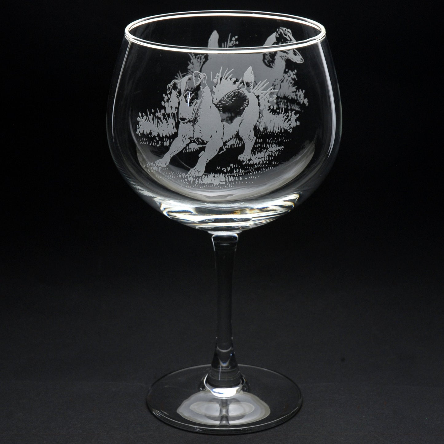 Jack Russell Dog Gin Cocktail Glass - Hand Etched/Engraved Gift