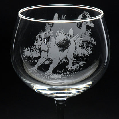 Jack Russell Dog Gin Cocktail Glass - Hand Etched/Engraved Gift