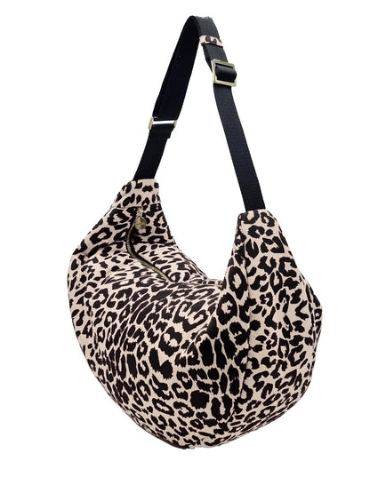 Jessie Oversized Crescent Bag - Natural Leo