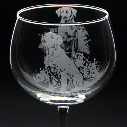 Labrador Dog Gin Cocktail Glass - Hand Etched/Engraved Gift