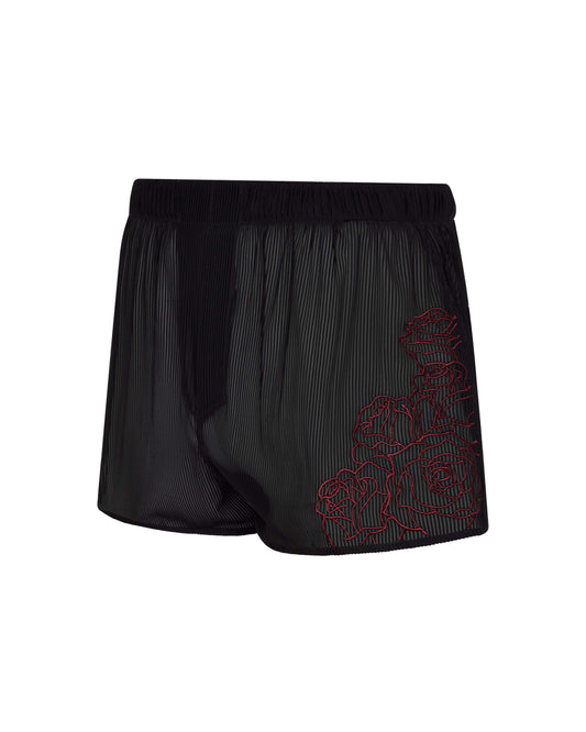 LACE BOXER - RED ROSES