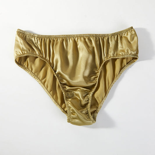 Sample Pure Silk Bikini Size M | Light Olive | Mulberry Silk Pantie