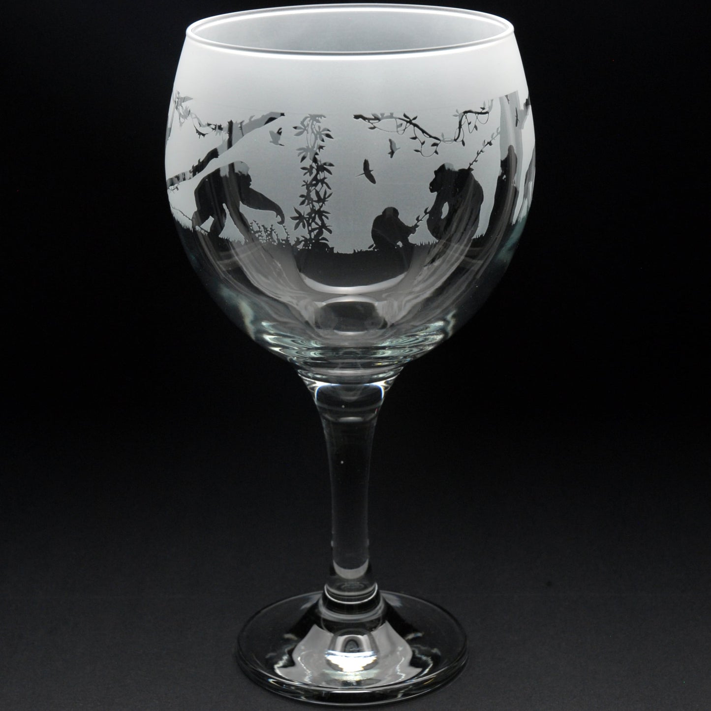 Monkey Gin Cocktail Glass - Hand Etched/Engraved Gift