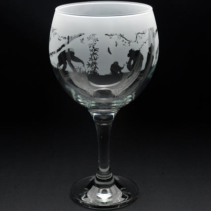 Monkey Gin Cocktail Glass - Hand Etched/Engraved Gift