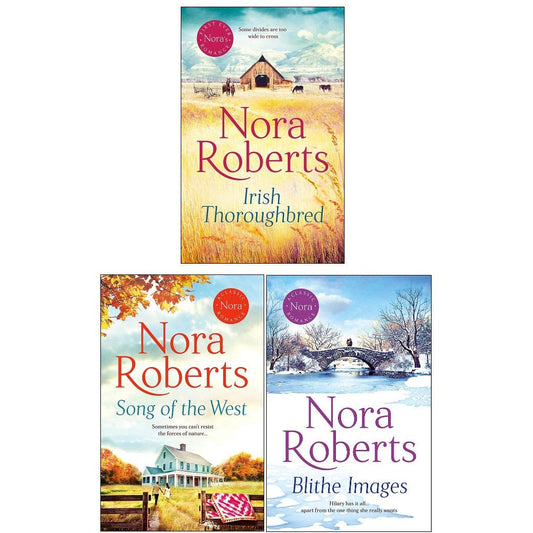 Nora Roberts Collection 3 Books Set (Blithe Images, Irish Thoroughbred, Song of the West)