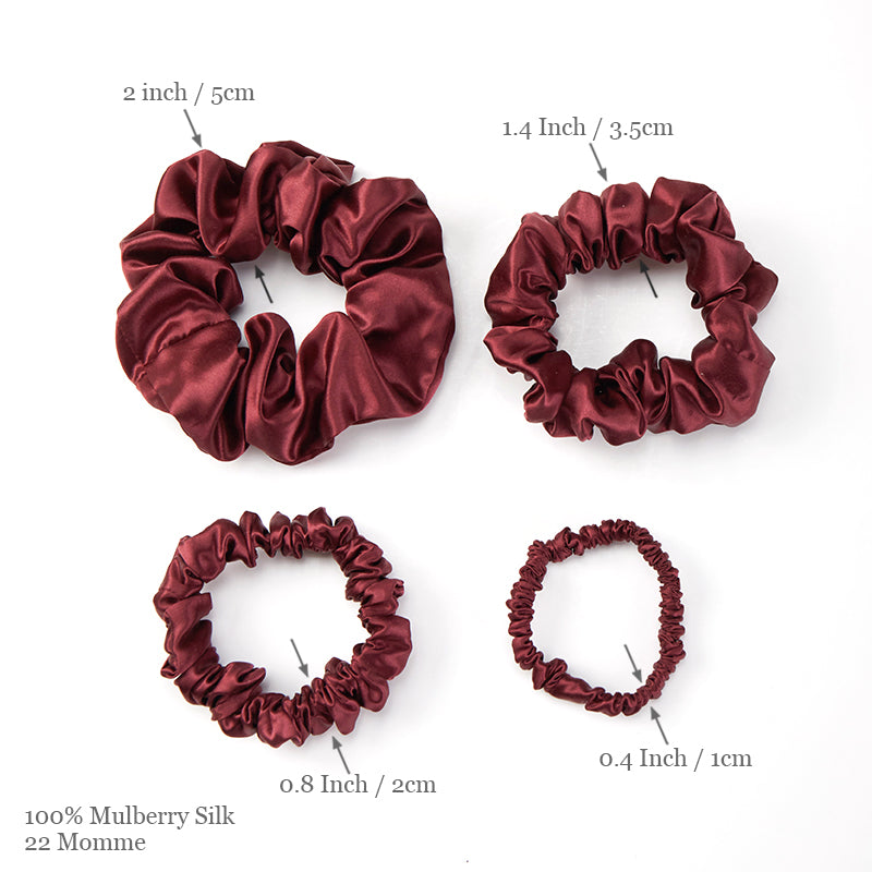 Custom Silk Scrunchie | 22 Momme Pure Mulberry Silk | French, Regular, Mini or Skinny Bridal Scrunchies | Float Collection