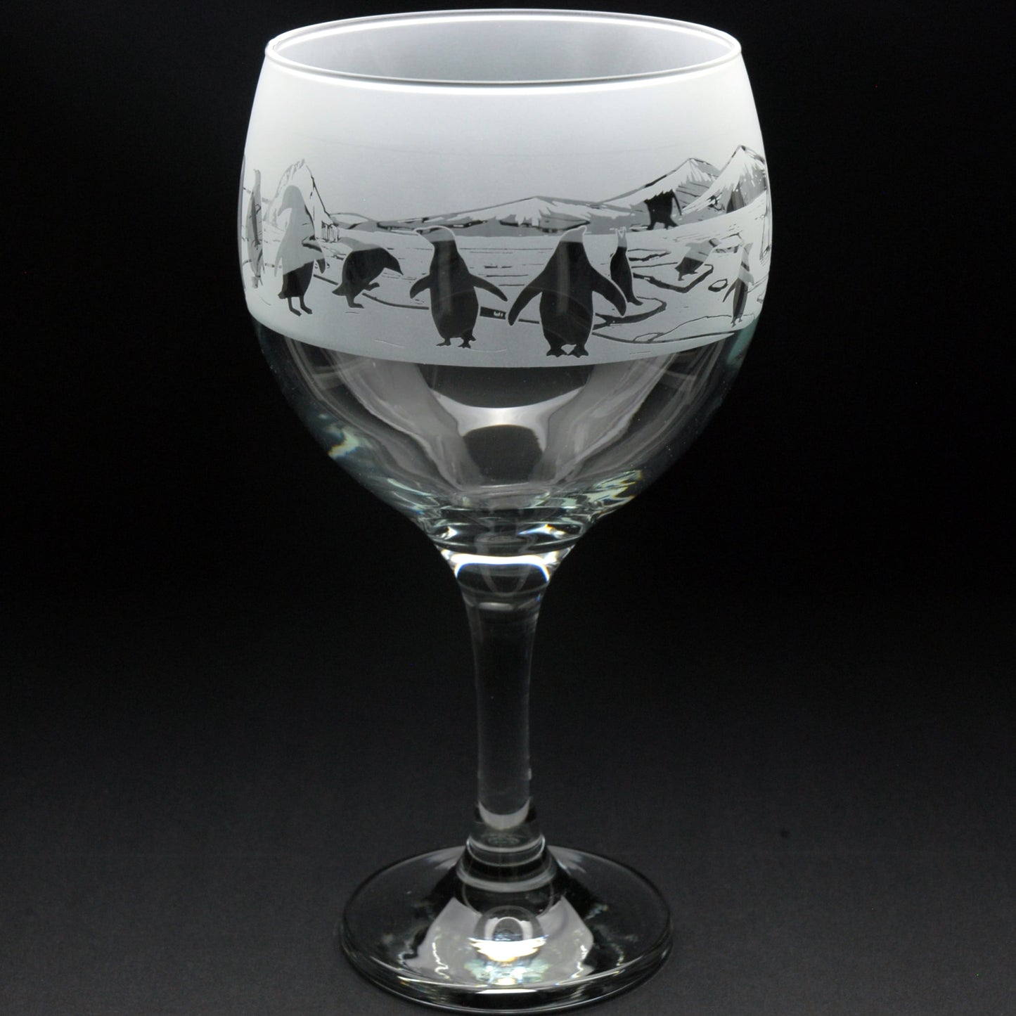 Penguin Gin Cocktail Glass - Hand Etched/Engraved Gift