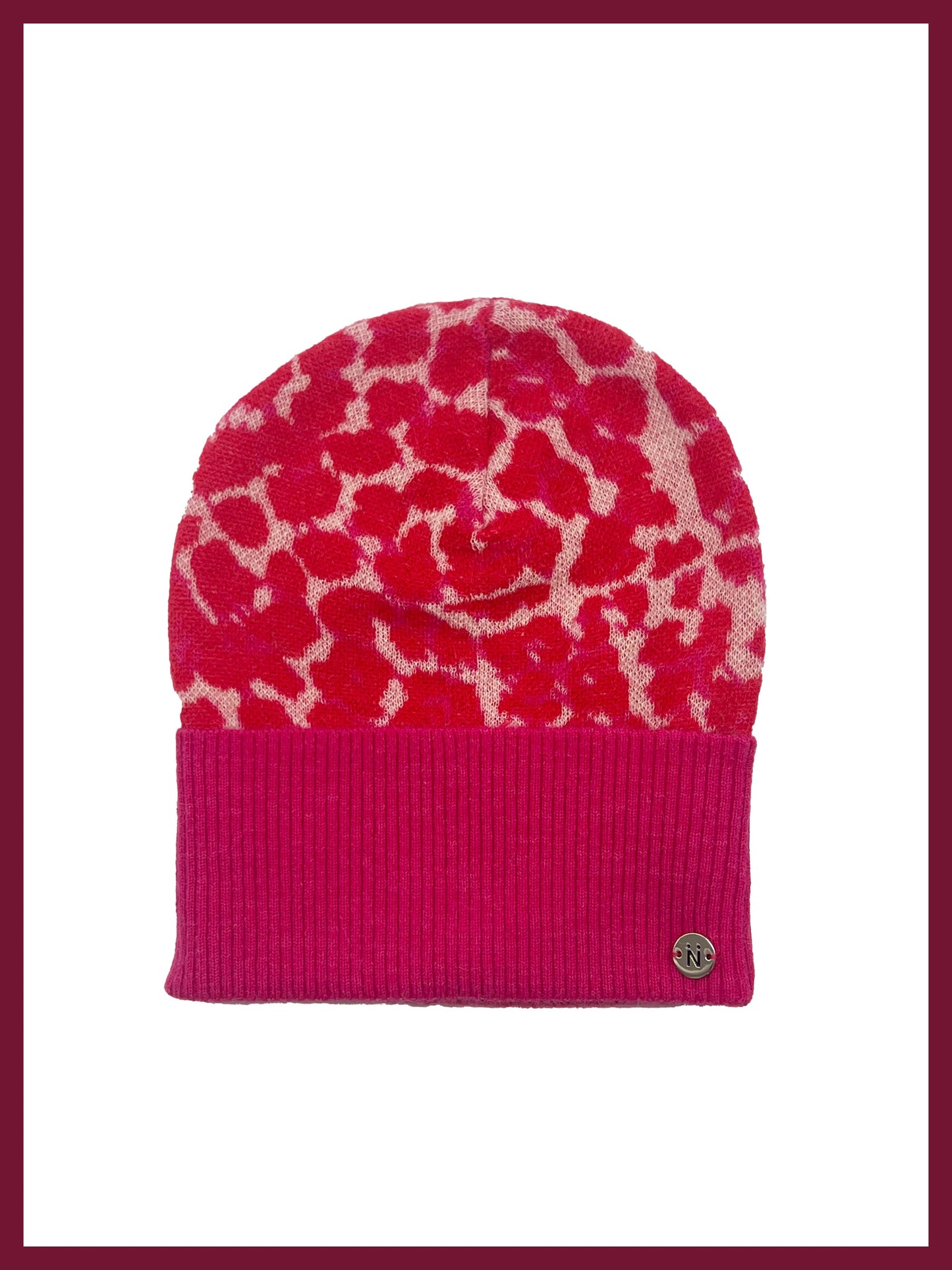 Darcy Leopard Beanie - Grey Mix