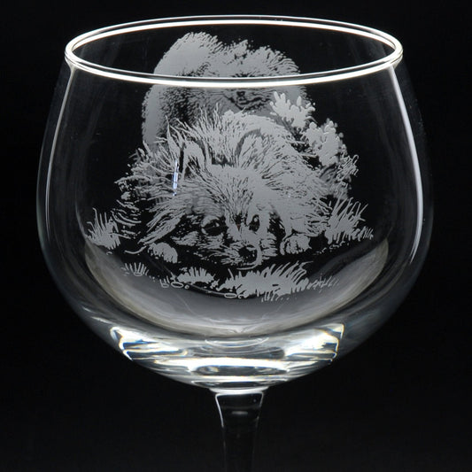 Pomeranian Dog Gin Cocktail Glass - Hand Etched/Engraved Gift