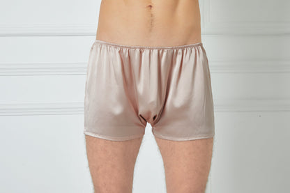 Dusty Rose Pure Mulberry Silk Men's Trunks | Low Rise | 19 Momme | Soar Collection