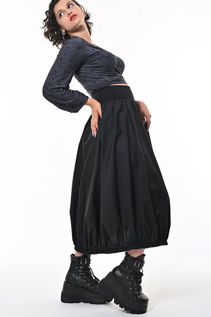 Ram Parachute Skirt In Black