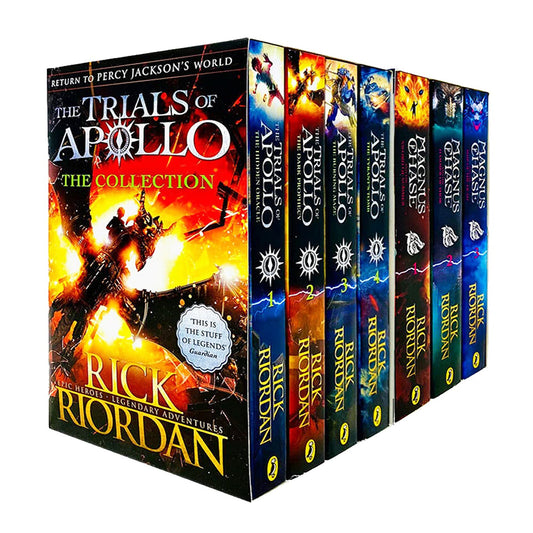 Trials of Apollo and Magnus Chase Series 7 Books Collection Box Set By Rick Riordan