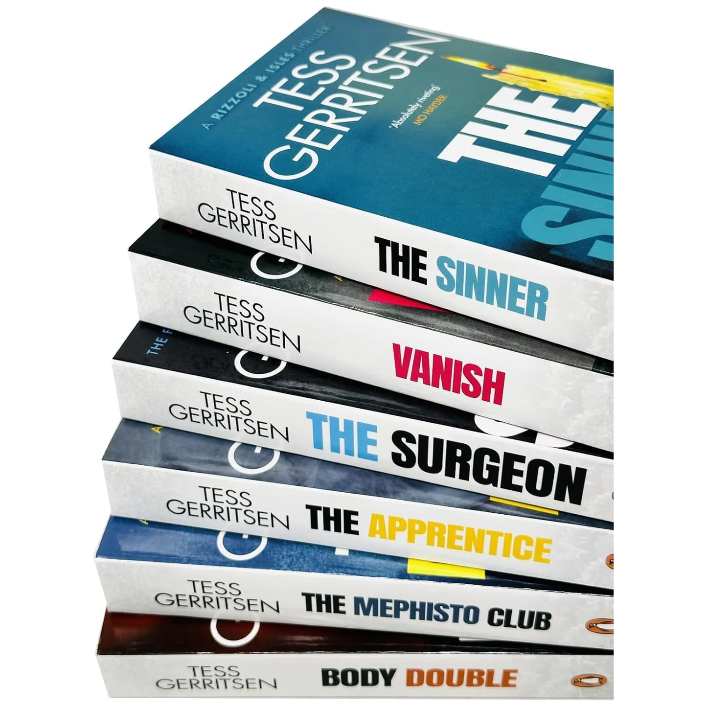 Tess Gerritsen Rizzoli & Isles Series 1-6 Books Collection Set (The Apprentice, The Surgeon, The Sinner, Vanish, The Memphisto Club, Body Double)