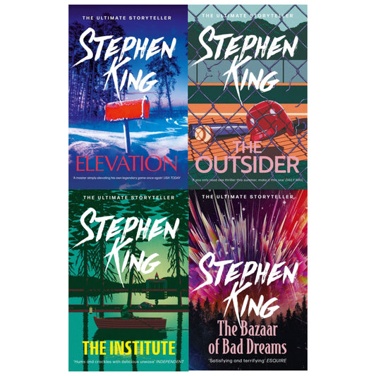 Stephen King 4 Books Collection Set The Institute, The Outsider, Elevation, The Bazaar of Bad Dreams