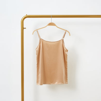 Champagne Pure Mulberry Silk Camisole | Relaxed Fit | 19 Momme | Soar Collection