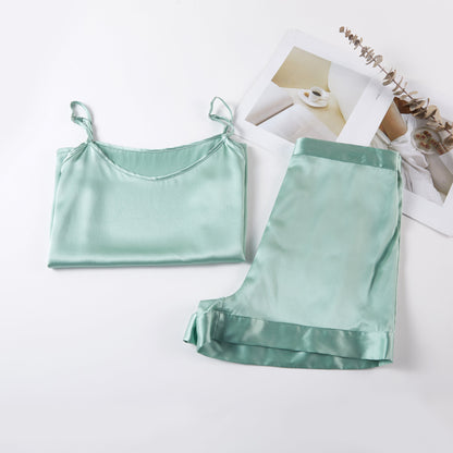 Jade Green Pure Mulberry Silk Camisole with Adjustable Straps | Relaxed Fit | 19 Momme | Soar Collection