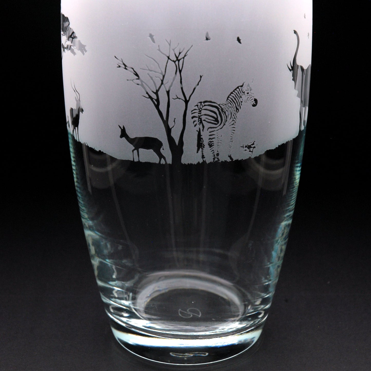 Safari Glass Botanica Vase - Hand Etched/Engraved Gift