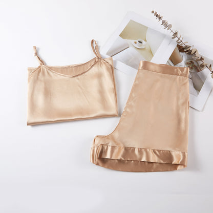 Champagne Pure Mulberry Silk Camisole | Relaxed Fit | 19 Momme | Soar Collection