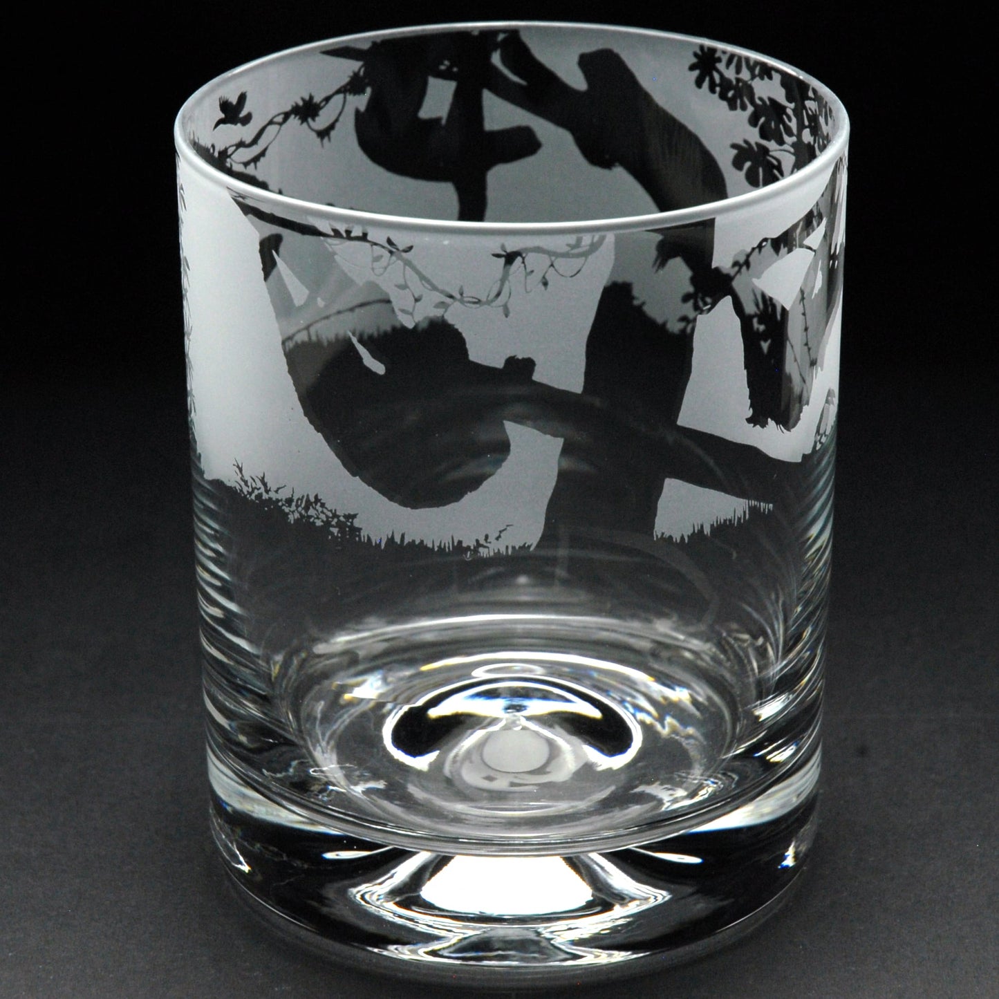 Sloth Whiskey Tumbler Glass - Hand Etched/Engraved Gift