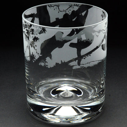 Sloth Whiskey Tumbler Glass - Hand Etched/Engraved Gift